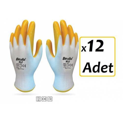 Beybi Sarı İş Eldiveni 12 Çift